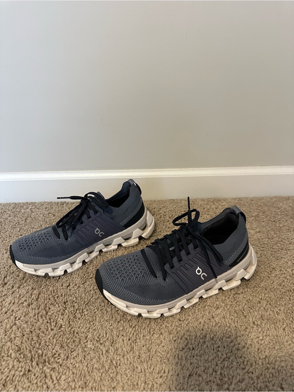 On Running Women’s Blue and White Cloudswift Athletic Shoes - Picture 2 of 4